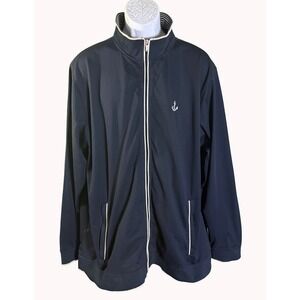 Princess Cruises Track‎ Jacket Mens XXL Navy Blue Full Zip Anchor Nautical Logo